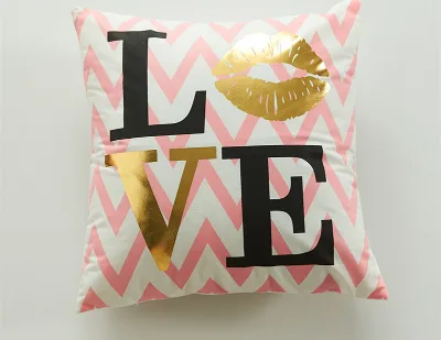 Wholesale Decorative Custom Gold Geometry Pillow Cases Customized