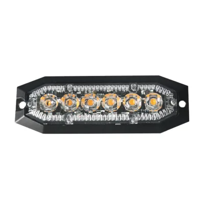 Surface Mount 6LED Car Grille Light Head Strobe Lamp 6 Led Red Blue White Amber Flashing Warning Lights