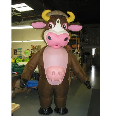 Customized Inflatable Cow Moving Costume Inflatable Animal Suit for Sale