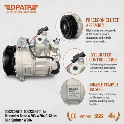 0002306511 0002309011 AC Compressor for Mercedes Benz W203 W204 C-Class CLK Sprinter W906 7SEU17C 7PK Compresor De Aire