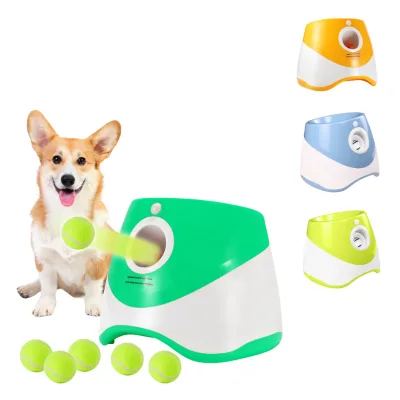 Automatic Pet Dog Ball Launcher Interactive Adjustable Dog Tennis Ball Thrower