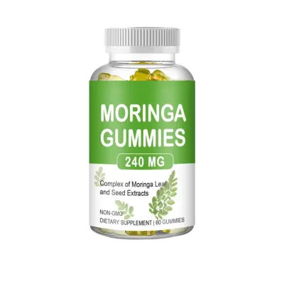 Moringa Gummy 60 Gummies Per Bottle Moringa Supplements Private Label logo Customization Available