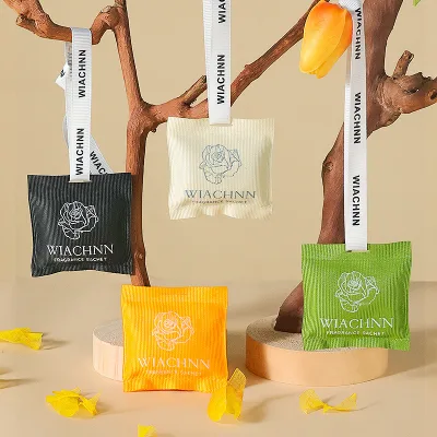 Custom Home Fragrance Household Cabinet Wardrobe Car Hanging Perfume Scent Sachets Lasting Fragrance Sachet Bags