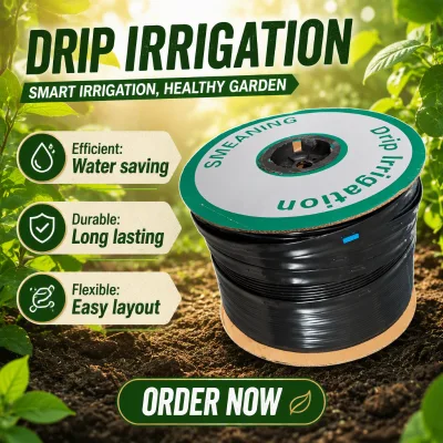 Replacement Drip Irrigation Belt by Bainer PE Material Customizable Fully Compatible with Standard Connectors and Adapters