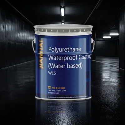 JIANHAI W-15 Water-Based Single Component PU Waterproof Coating CE Certified Commercial Parking Deck Wear Resistant High