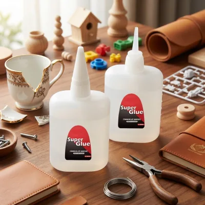 Strong Adhesive Quick Drying Super Glue Durable and Stable Cyanoacrylate for Leather Wood Repairing Large Bottle