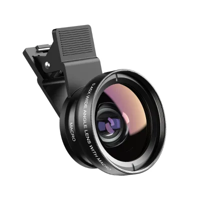 Mobile Camera Lenses 0.45x Wide Angle 12.5X Macro Lens 2 in 1 Phone Camera Lens Kit s for Most Smartphone