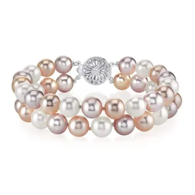 925S Jewellery Bracelet Genuine Fresh Water Pearls Jewelry White Cultured Freshwater Pearls Dazzling Designs Factory Jewellery