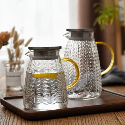 Modern High Borosilicate Glass Teapot Stainless Steel Lid Transparent Large-Capacity Cold Water Kettle Pot Tea Pots Kettles