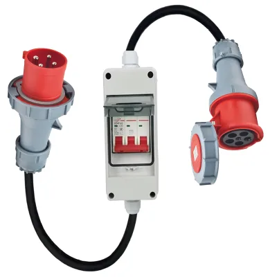 SFE CEE Customized Waterproof Connector  Industrial Plug & Socket Extension Cable Industrial Power Cord with Circuit Breaker