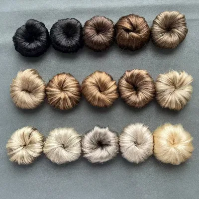 Factory Direct Human Hair Buns Ponytail Hair Piece Bun for Women Scrunchies Updos Donut Chignon 100% Human Hair Extension