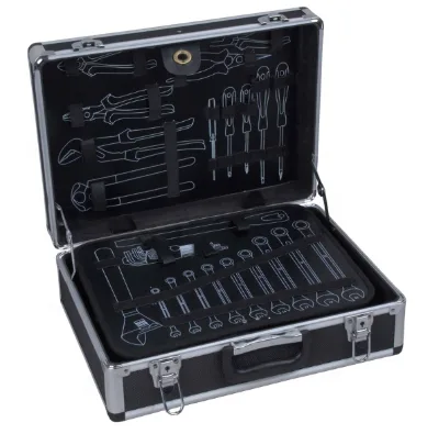 High End Customized Portable Aluminum Black Tool case with Handle