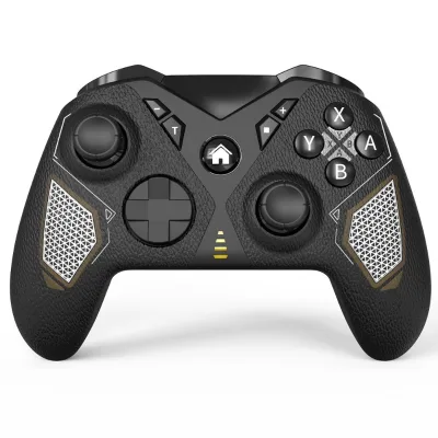 Wireless BT Joysticks Game Controllers with Tech Leather Texture and Vibration Feedback for Switch