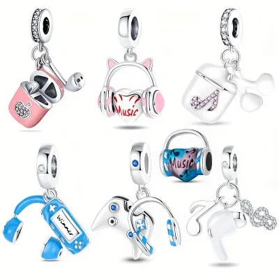 Wholesale New Design Cute Bracelet Pendant Charms Rainbow Music Bracelet Pendant Charms Enamel Charms for Jewelry Making DIY