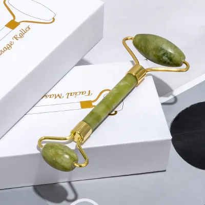 Natural Jade Face Roller Anti-Aging Facial Massager for Face Body Eyes Neck Effective Massage Tool