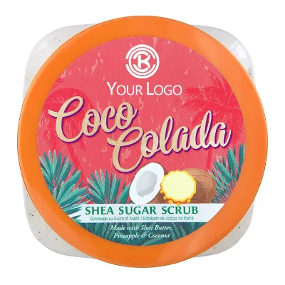 Support Customization Private Label Body Cleansing Natural Moisturizing Body Care Whitening Coconut Body Scrub with Low MOQ