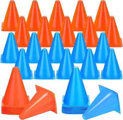 Bright Color Soccer Cones Sports Training Outdoor Activity Construction Themed Party Decorations