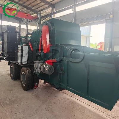 Pine Log Wood Drum Chipper Grinder Mill Mobile 235HP 218 Bamboo Wood Chipper Slicer Machine for Boiler Firing and Particle Board