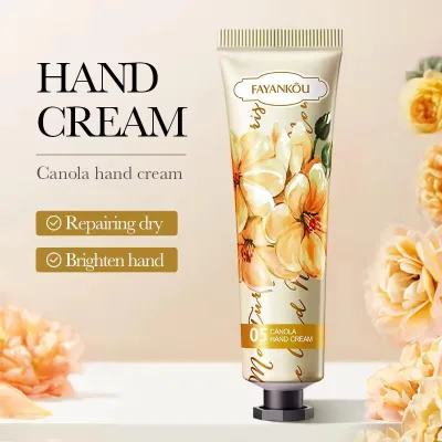 OEM FAYANKOU Mini Hand Cream Lotion Private Label Natural Canola Whitening Nourishing Product Flower Extract Fragrance Hand Care