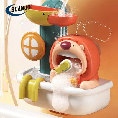 Toddler Water Floating Pool Bathtub Toy with Suction Cups Bubble Maker Baby Bath Toys