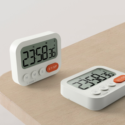 Silent Digital Timer Alarm Clock LCD Display Rechargeable Battery Operated Countdown Timer Fitness Timer