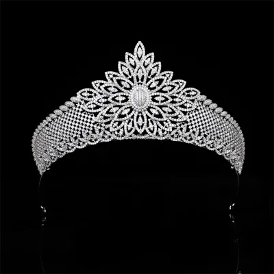 RE4893 Luxury Royal Tiaras Crowns Zircon Princess Diadem Wedding Engagement & Anniversary Bridal Hair Accessories