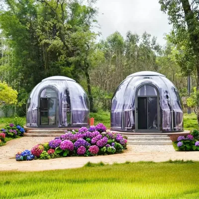 Starshine Modern Transparent Innovation UV-Resistant Waterproof Outdoor Geodesic Dome House