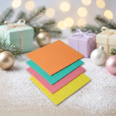 Eco Friendly Biodegradable  Cellulose Sponge Cleaning Pop up Kitchen Sponge