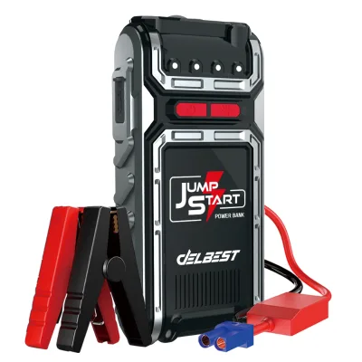 Compact 16000mAh Car Jump Starter with LED Light 600A Peak for 1000 Cycle for Motorcycle Use