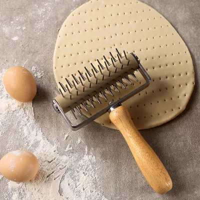 430 Stainless Steel Dough Punch Hole Pastry Punch Kitchen Household Bread Dessert Needle Pizza Dough Punched Roller