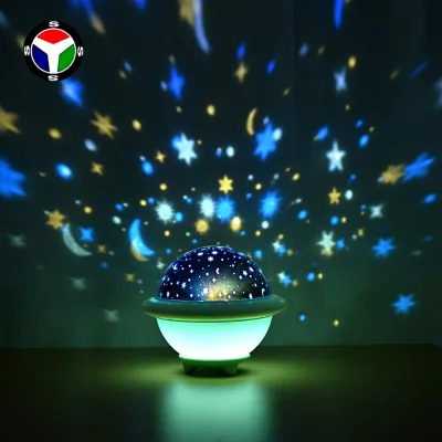 UFO LED Night Light Projection Lamp 360 Degree Rotating Children's Battery Starry Sky Projector