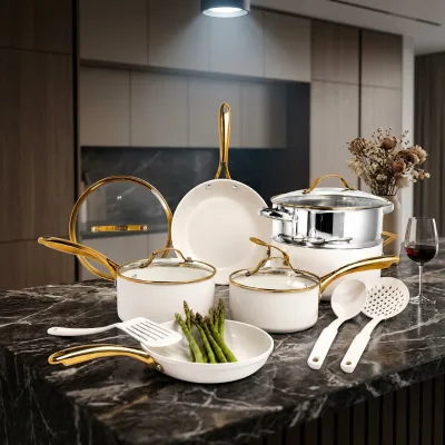 Classic Stainless Steel Non-Coated Frying Pans & Skillets Set for Gas and Induction Stoves Oven and Dishwasher Safe