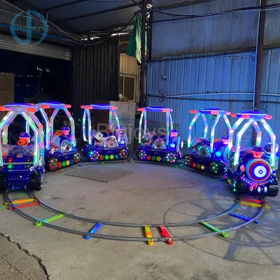 Eye Catching Engineer Electric Train for Kids With Bright LED Lights Amusement Ride for Shopping Mall and Carnival Events