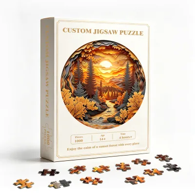 Custom 3D Jigsaw Puzzle 1000pcs High Definition for Printing Interlocking Pieces Indoor Wall Art
