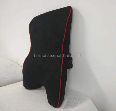 Black Comfortable Soft Memory Foam Massage for Back Support and Ergonomic Car Seat Back Cushion
