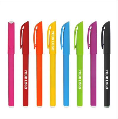 Customizable Packaging 0.5mm Black Gel Pen Lightweight 10g Plastic Design for School Supplies