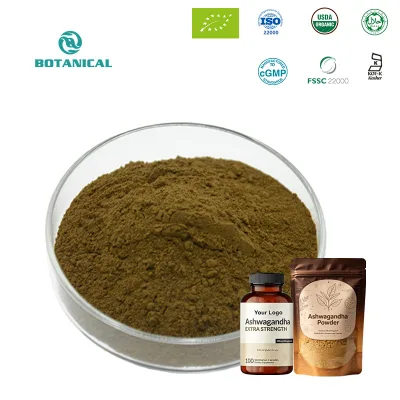 High Quality 2.5% 5%, 10%Withanalide Powder Ashwagandha Extract Natural Withania Somnifera for Dietary Supplement
