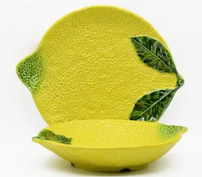 Lemon Shape Ceramic Dinner Plate