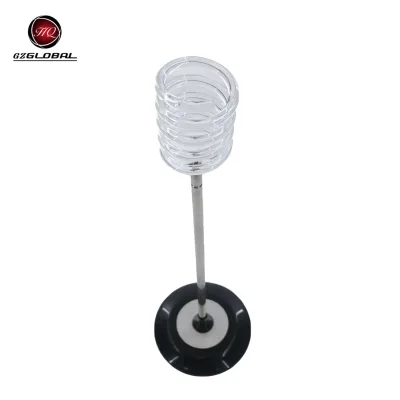 Acrylic Vertical Transparent Spiral Hair Dryer Stand | Salon Floor Standing Dryer Rack