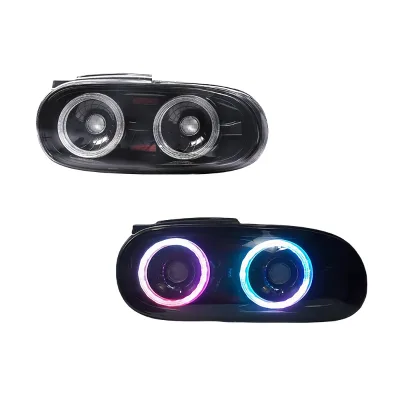 Tail Lights Assembly RGB Sequential Turn Signal Clear Colorful Start up for Mazda 1989-1997 MX-5 I (NA)