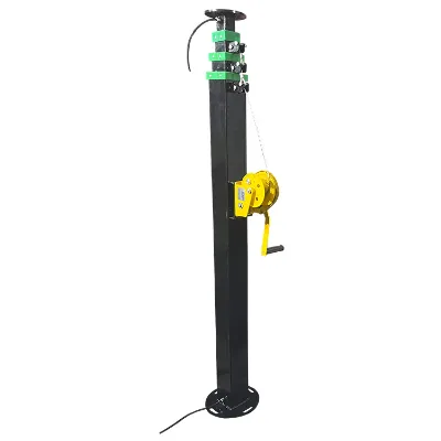 3/9MTelescopic Hand Crank Manual Winch Mast for Vehicle Mounted Camera or Antenna