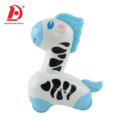 HUADA 2 Styling Kids Lovely Cartoon Pressing Deer Plastic Electric Horse Toy for Little Baby