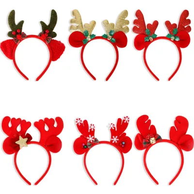 Cute Christmas Headband Head Hat Toppers Great Fun Festive Headband for Christmas Party Favors Holiday Photos Booth