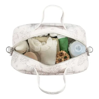 Jouy Art Print Practical Travel Baby Organizer Cross Body Handbag Wholesale OEM ODM Custom Source Factory Mummy Diaper Bag