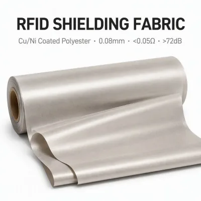 200m Signal Blocking Faraday Fabric Copper Fiber Anti-EMF Shielding Cloth for ID Card Bank Card RFID Protection DIY Projects