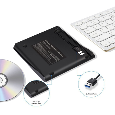 USB3.0 External Optical Drive Laptop Mobile DVD Burner BD Blu-ray Player 2MB Cache Tray Type