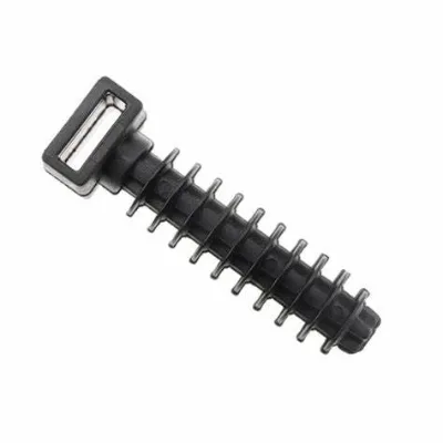 White or Black PA Drilling Cable Tie Holder Nylon Clip