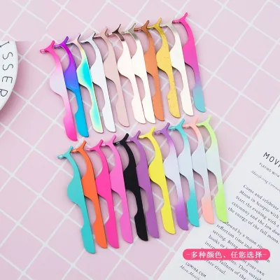 Stainless Steel False Eyelashes Extension Curler Fake Eye Lash Eyelash Tweezers Applicator Clip Clamp Eyes Makeup Beauty Tools