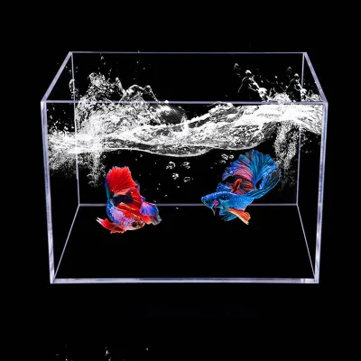 Small Fish tank Home Table Desktop Acrylic High Transparency Abs Plastic Square Aquarium tank Without Cover