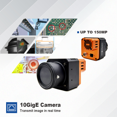 Large Format 50 MP 15.5fps Global Shtuter CMOS Gpixel Sensor Gigabit Ethernet High Resolution 10GigE Cameras for Machine Vision